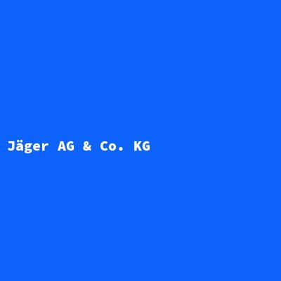 Hersteller: Jäger AG &amp; Co. KG