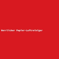 Herrlicher Papier-Luftreiniger