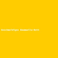 Geschmeidiges Baumwolle-Bett