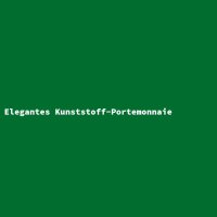 Elegantes Kunststoff-Portemonnaie