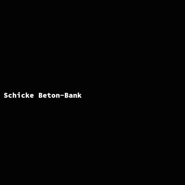 Schicke Beton-Bank