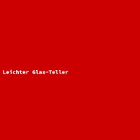 Leichter Glas-Teller
