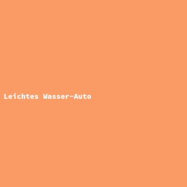 Leichtes Wasser-Auto