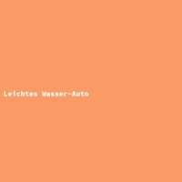 Leichtes Wasser-Auto