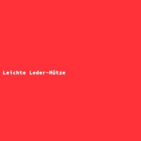 Leichte Leder-Mütze