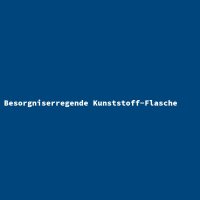 Besorgniserregende Kunststoff-Flasche