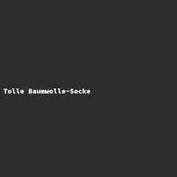 Tolle Baumwolle-Socke