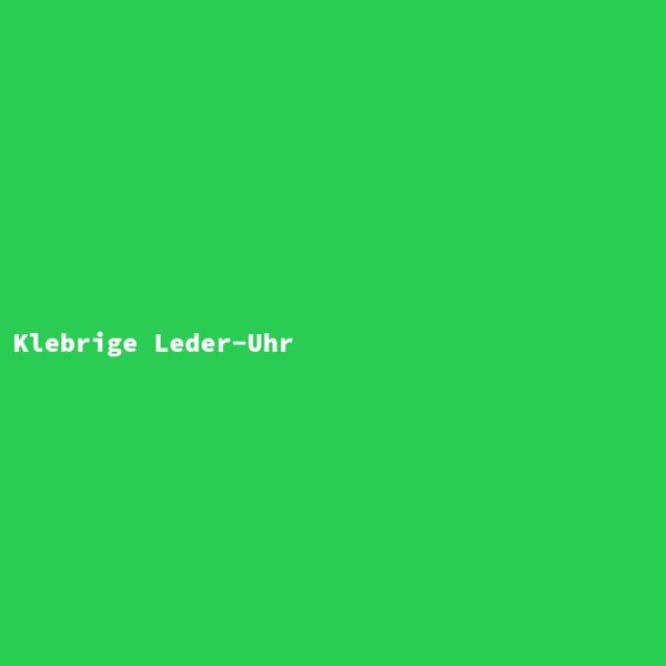 Klebrige Leder-Uhr